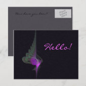 Carte Postale Violet Dervish Art Abstrait (Devant / Derrière)