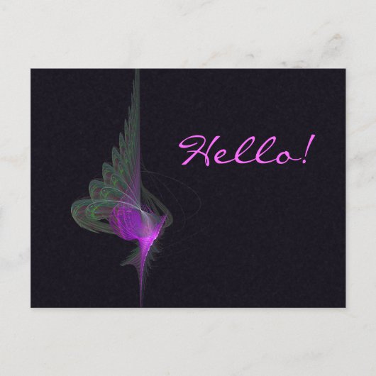 Carte Postale Violet Dervish Art Abstrait (Devant)