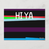 Carte Postale Violet foncé avec des rayures de couleurs profonde (Dos)