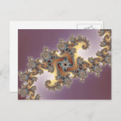 Carte Postale Violet - Fractal (Devant / Derrière)