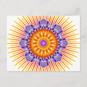 Carte Postale Violet jaune mandala