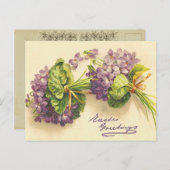 Carte postale Violet Pâques (Devant / Derrière)