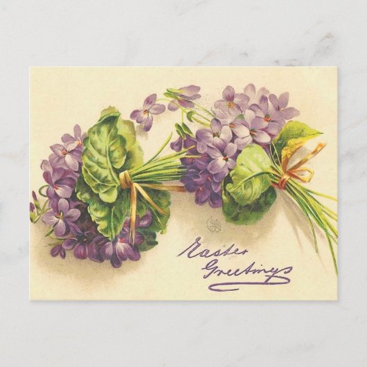 Carte postale Violet Pâques (Devant)