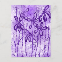 violet Peinture Splatter & Lys