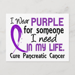 Carte Postale Violet Pour Quelqu'Un Qui A Besoin D'Un Cancer Pan