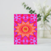 Carte Postale Violet, rose et orange (Debout devant)
