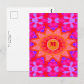 Carte Postale Violet, rose et orange (Devant / Derrière)