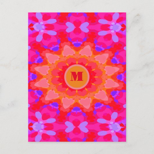 Carte Postale Violet, rose et orange (Devant)