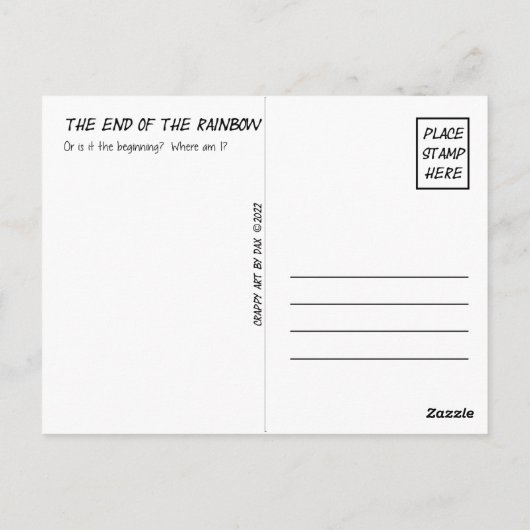 Carte postale, violet, violet, extrémité de l'arc- (Dos)