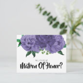 Carte postale violet violet floral (Debout devant)
