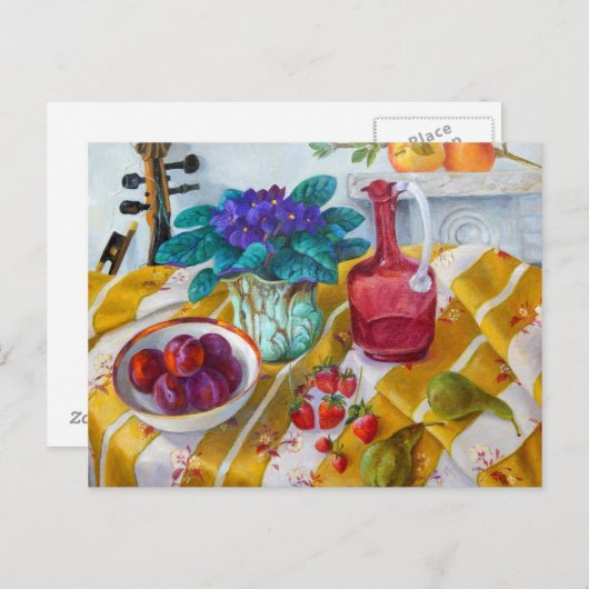 Carte Postale Violets africains 2012 (Devant / Derrière)