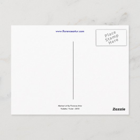 Carte postale violette (Dos)