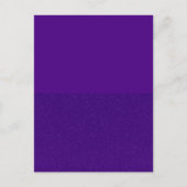 Carte postale violette à dessus mat personnalisé e (Devant)