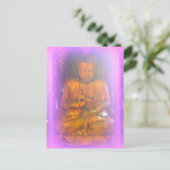 carte postale violette aura buddha (Debout devant)
