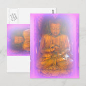 carte postale violette aura buddha (Devant / Derrière)