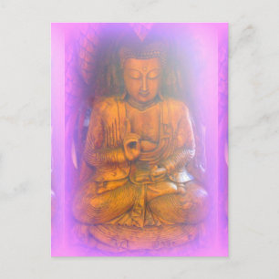 carte postale violette aura buddha