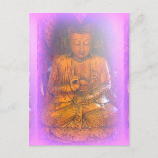 carte postale violette aura buddha (Devant)