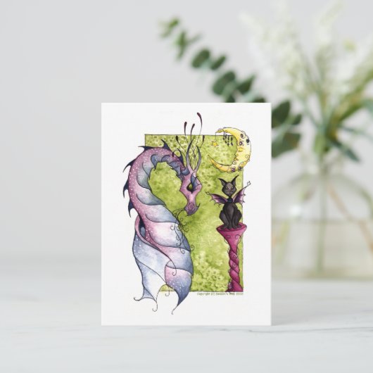 Carte Postale Violette et obsidienne (Debout devant)