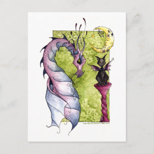 Carte Postale Violette et obsidienne