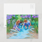 Carte Postale Violette Fées (Devant / Derrière)