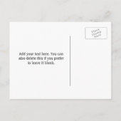 Carte postale violette pour réserver la date (Dos)