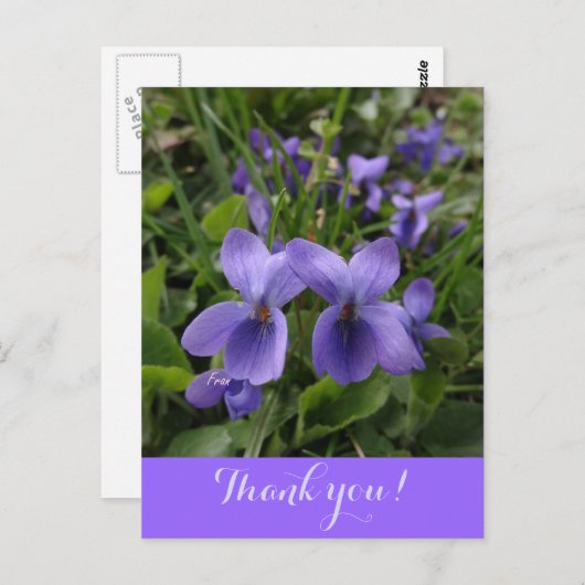 Carte Postale violettes (Devant / Derrière)