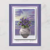 Carte Postale violettes dans un bocal de lune (Devant)