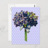 Carte Postale Violettes vintages (Devant / Derrière)