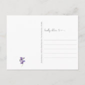 Carte Postale Violettes Violettes, Pot Mason de Limonade Pensant (Dos)