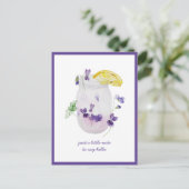 Carte Postale Violettes Violettes, Pot Mason de Limonade Pensant (Debout devant)