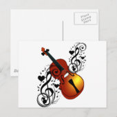 Carte Postale Violin, Lover at Heart_ (Devant / Derrière)