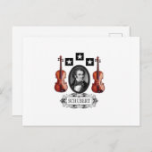 CARTE POSTALE VIOLINES POUR SCHUBERT (Devant / Derrière)