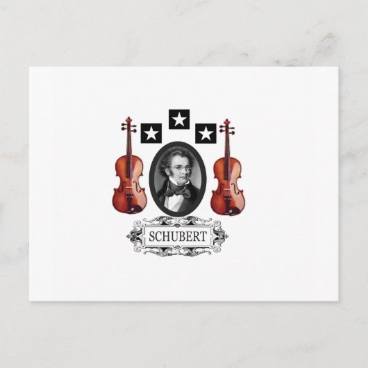 CARTE POSTALE VIOLINES POUR SCHUBERT (Devant)