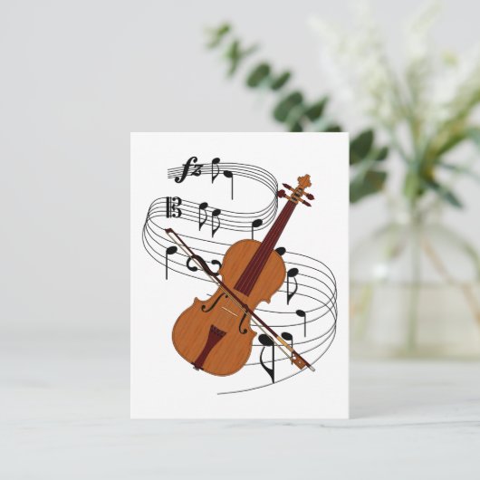Carte Postale Violon (Debout devant)