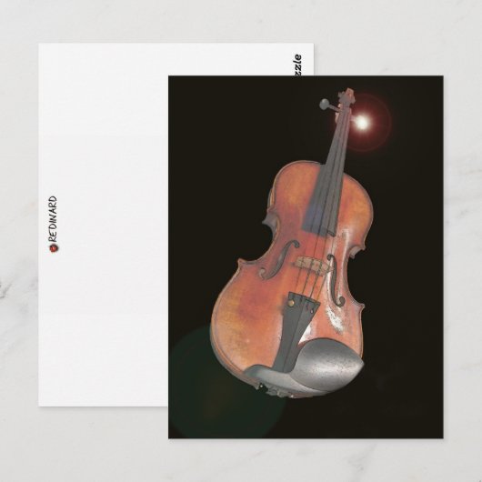 Carte Postale violon (Devant / Derrière)