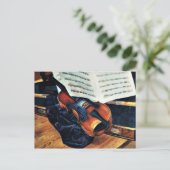 Carte Postale Violon, 1916, tableau de Petrov-Vodkin (Debout devant)