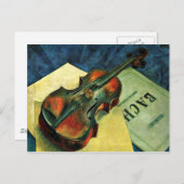 Carte Postale Violon, 1921 tableau de Kuzma Petrov-Vodkin (Devant / Derrière)