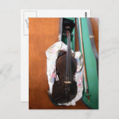 Carte Postale Violon allemand antique (Devant / Derrière)