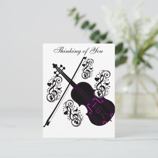 Carte Postale Violon, amour cinglé_ (Debout devant)