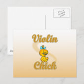 Carte Postale Violon Chick (Devant / Derrière)