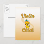 Carte Postale Violon Chick (Devant / Derrière)
