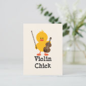 Carte postale Violon Chick (Debout devant)