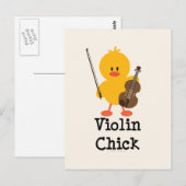 Carte postale Violon Chick (Devant / Derrière)