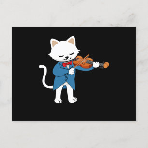 Carte Postale Violon de chat
