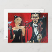 Carte Postale Violon de jazz (Devant / Derrière)