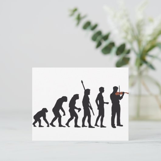 Carte Postale violon d'évolution (Debout devant)