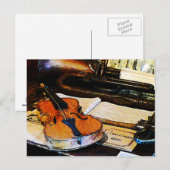 Carte Postale Violon et Bugle (Devant / Derrière)