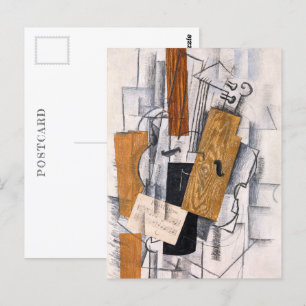 Carte Postale Violon et Partition Georges Braque