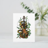Carte Postale Violon et serpent (Debout devant)