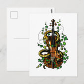 Carte Postale Violon et serpent (Devant / Derrière)